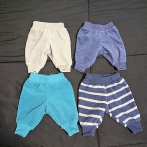 Kids Cozy Bottoms Set - Blue, Striped, Cream